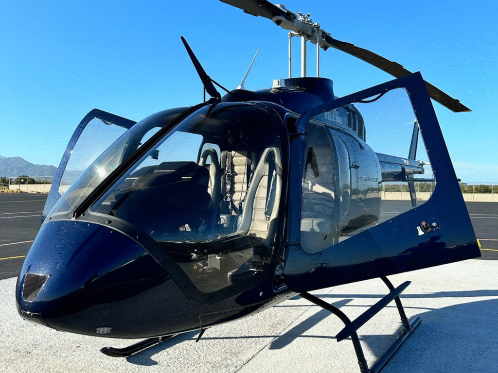 Helicopters and paramotors on ground